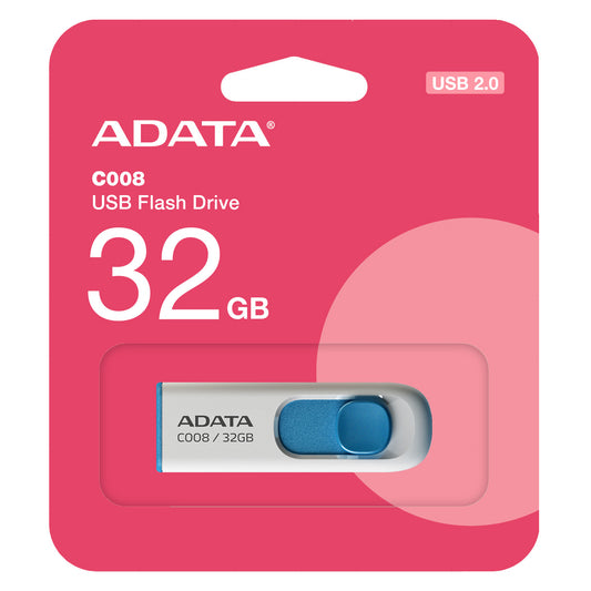 Memoria Esterna USB-A Adata C008, 32Gb AC008-32G-RWE