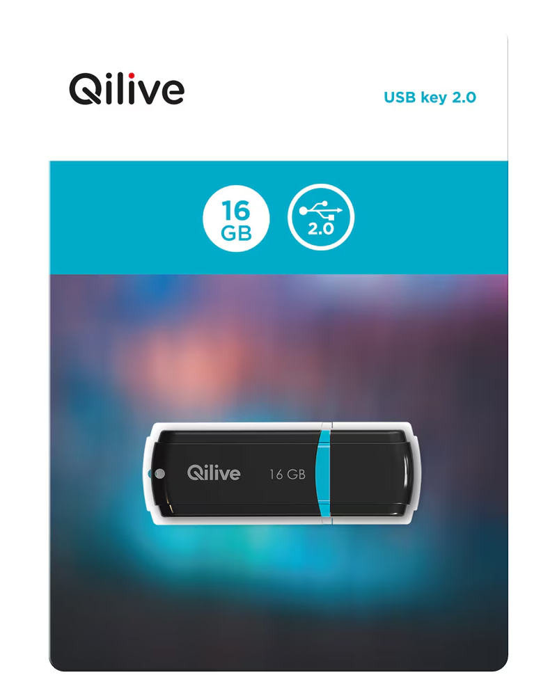 Memoria Esterna USB-A Qilive C160, 16Gb EKMMD16GC160QL