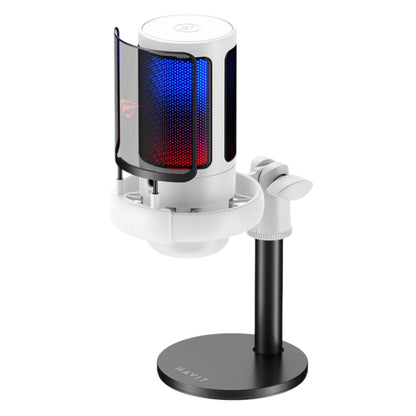 Microfono Cardioide HAVIT GK50, RGB, USB-C, 1.8m, Nero