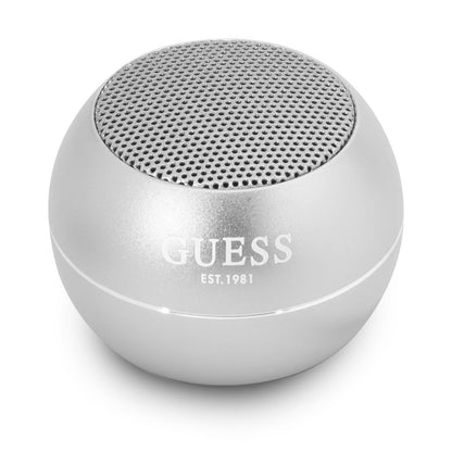 Cassa Portatile Bluetooth Guess, 3W, Argento