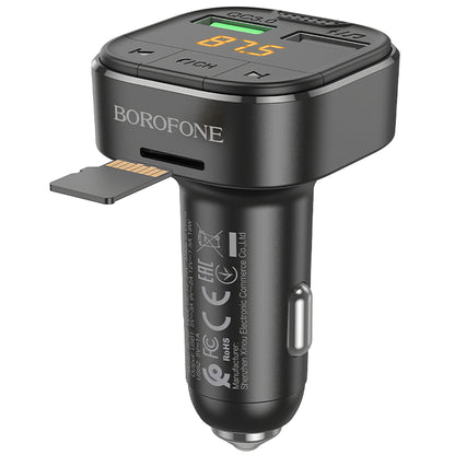 Modulatore FM Bluetooth Borofone BC43 Flash, 2 x USB-A - 1 x microSD