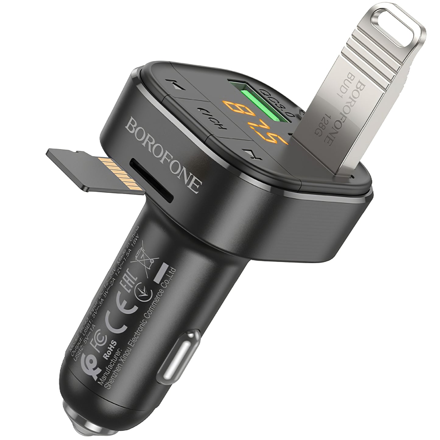 Modulatore FM Bluetooth Borofone BC43 Flash, 2 x USB-A - 1 x microSD