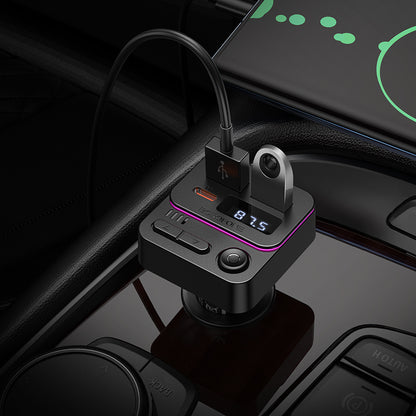 Modulatore FM Bluetooth Borofone BC60 Hero, 2 x USB-A - 1 x USB-C