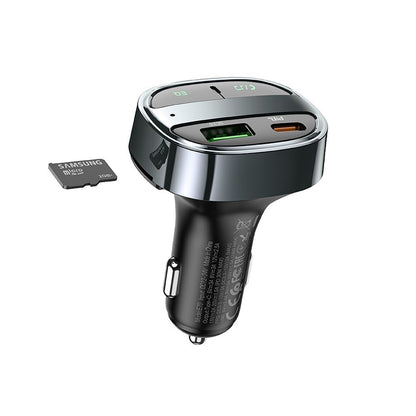Bluetooth FM Modulator HOCO E70, 1 x USB-A - 1 x USB-C - microSD