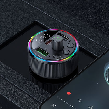 Modulatore FM Bluetooth HOCO E82, 2 x USB-A - 1 x USB-C