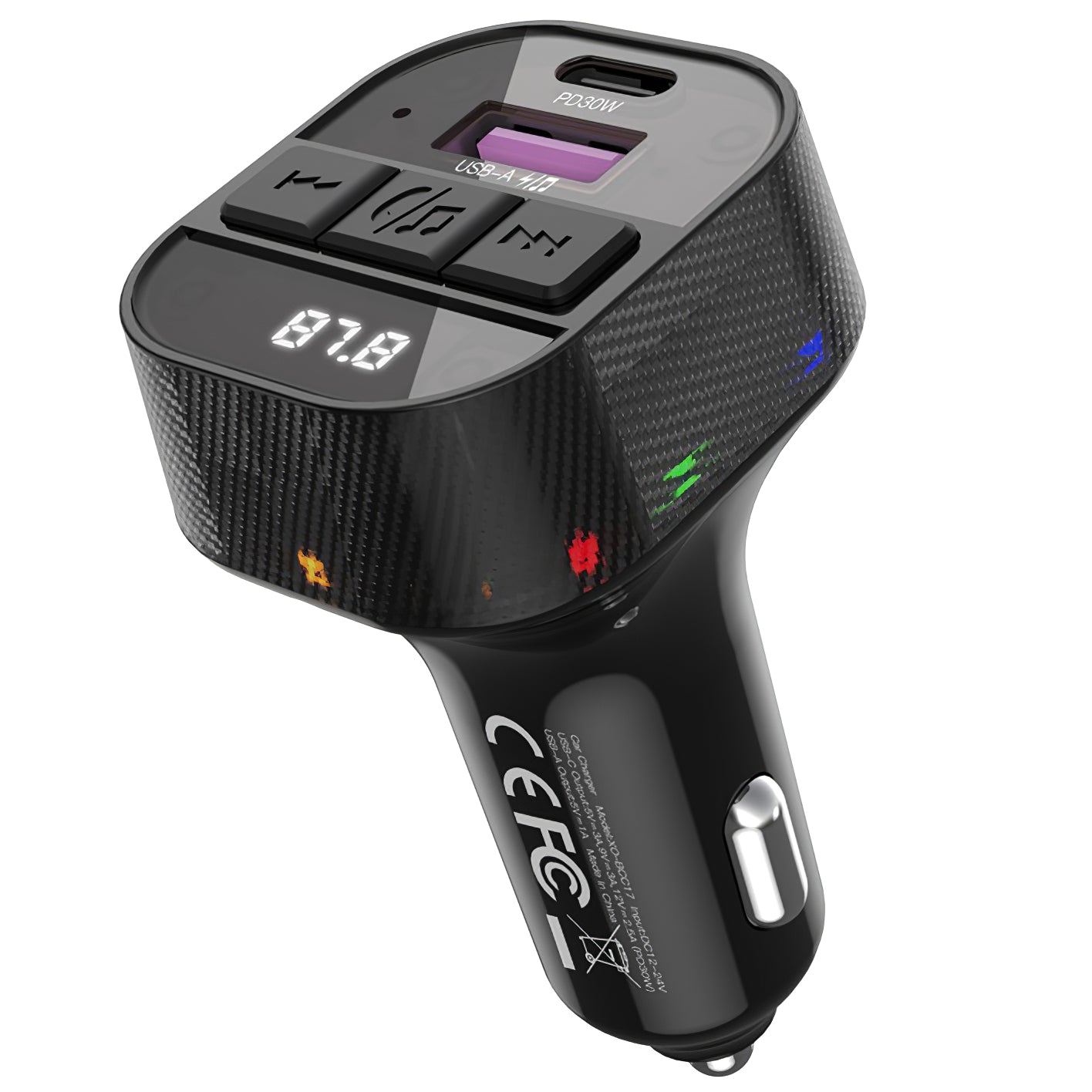 Modulatore FM Bluetooth XO Design BCC17, 1 x USB-A - 1 x USB-C