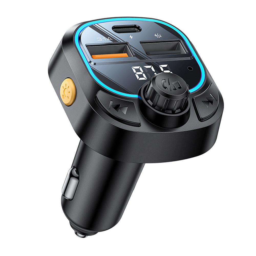 Modulatore FM Bluetooth Yesido Y70, 2 x USB-A - 1 x USB-C