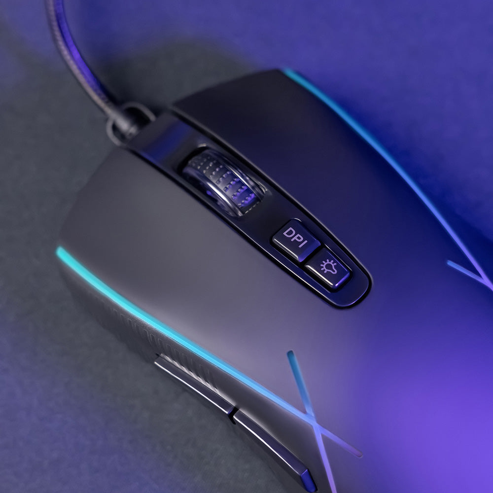 Mouse Gaming Cablato USB Proove Defiant, RGB, 7200DPI, Bianco CMDE00000101
