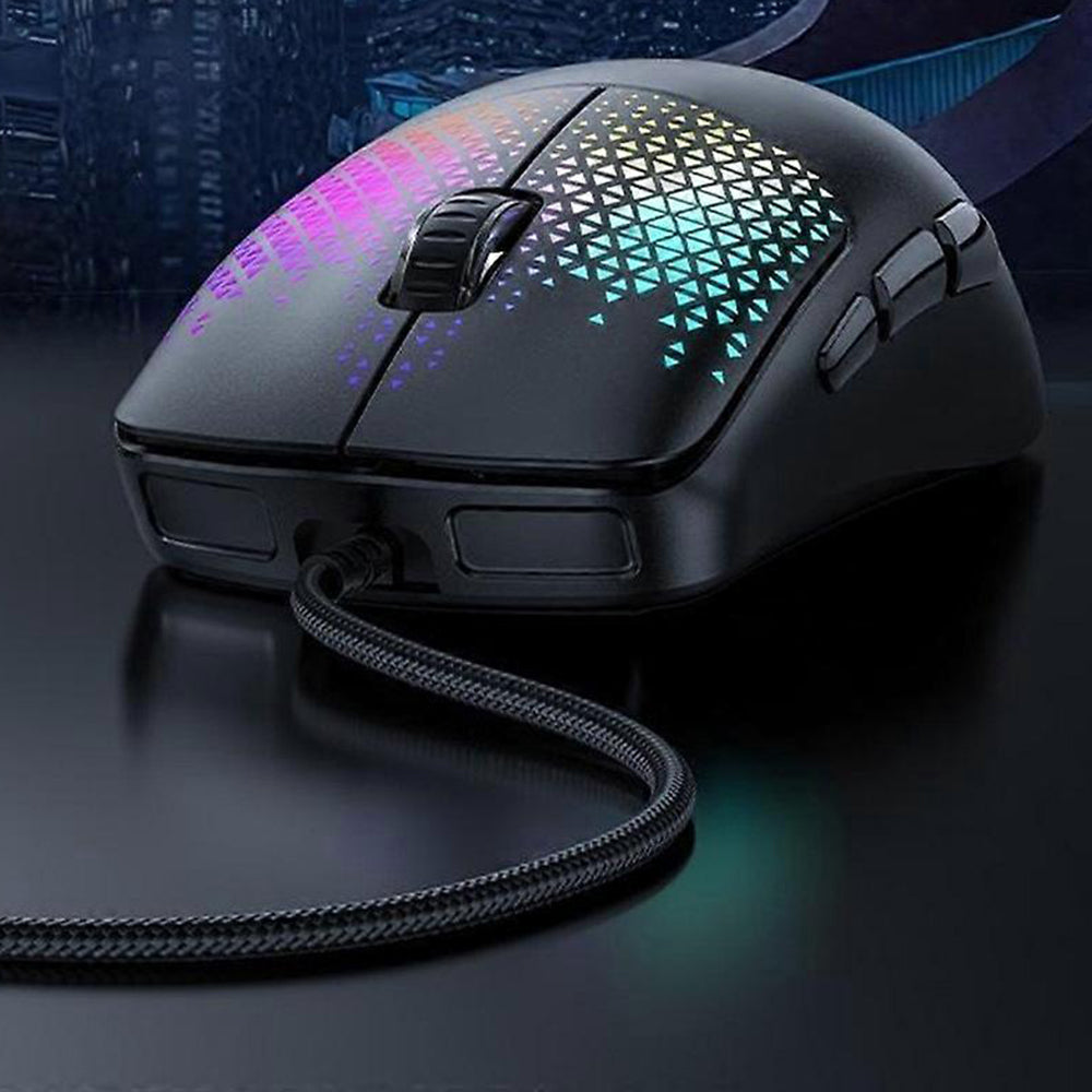 Wired USB Gaming Mouse Yesido KB32, RGB, 7200DPI, Black