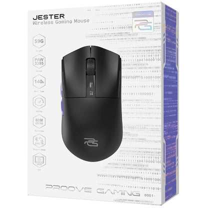 Mouse Gaming Wireless Proove Jester, 800DPI - 26000DPI, Display OLED, Nero WMJS00022001