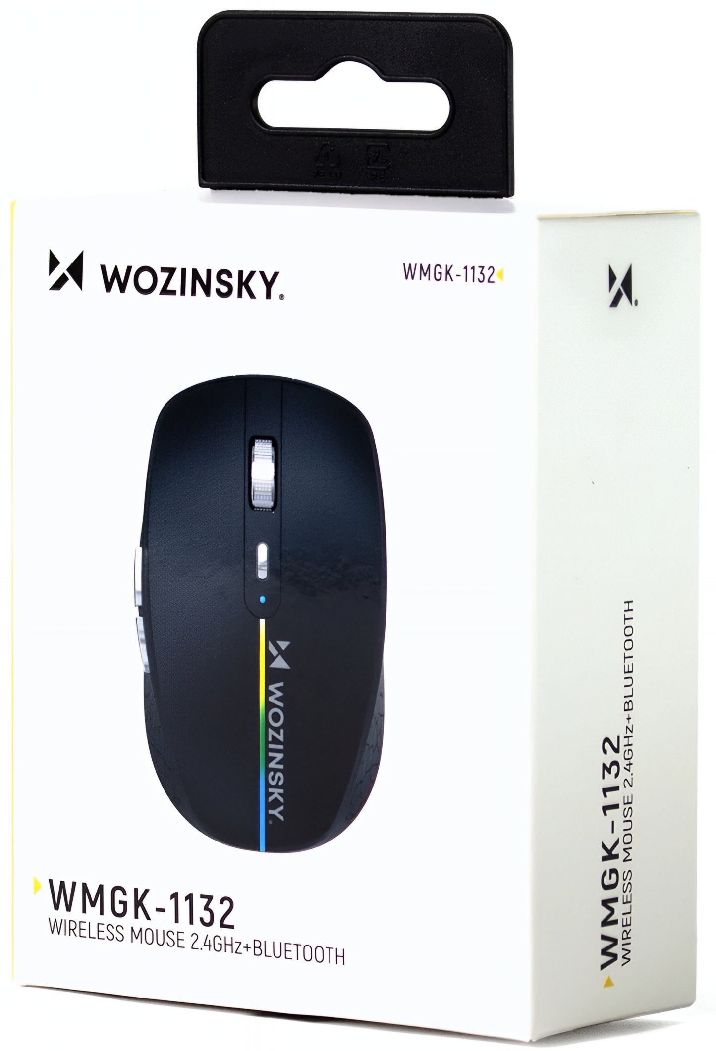 Mouse Gaming Wireless WZK WMGK-1132, 1600DPI, RGB, BT / Wi-Fi, Nero