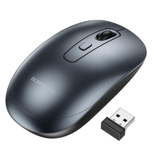 Mouse Wireless Borofone BG13 Winner, 1600DPI, Grigio