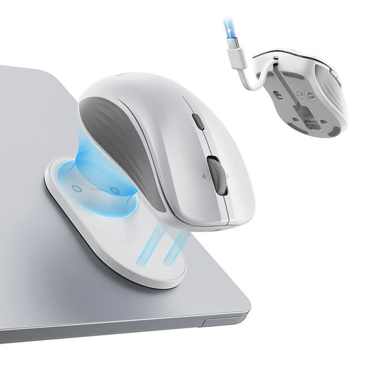 Mouse Wireless ESR MagMouse, 800DPI - 4800DPI, BT / Wi-Fi, Bianco