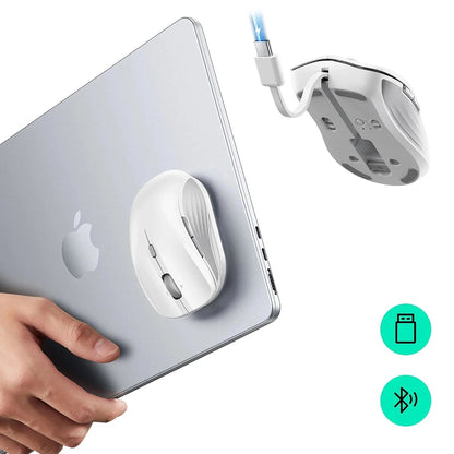 Mouse Wireless ESR MagMouse, 800DPI - 4800DPI, BT / Wi-Fi, Bianco