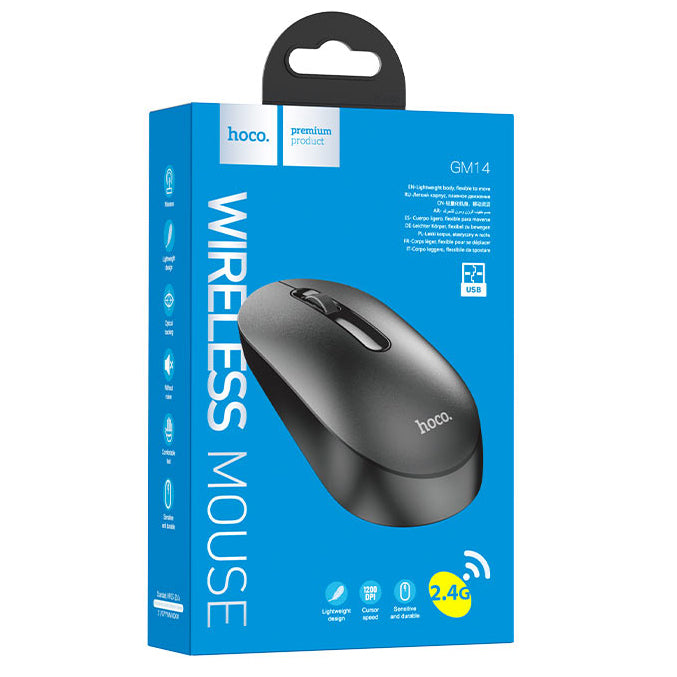 Mouse Wireless HOCO GM14, 1200DPI, Nero
