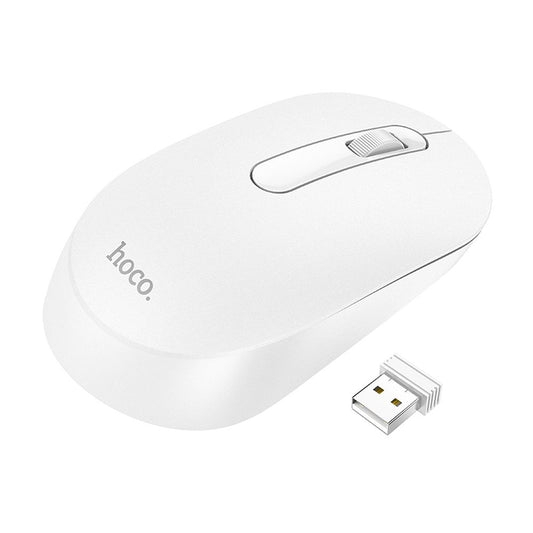 Mouse Wireless HOCO GM14, 1200DPI, Bianco
