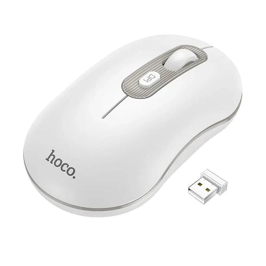 Mouse Wireless HOCO GM21, 1600DPI, Bianco