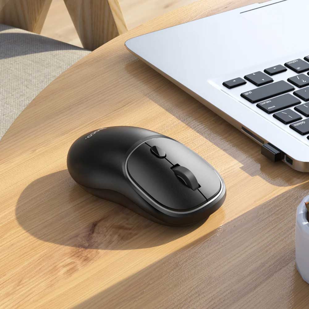Mouse Wireless HOCO GM25, 1600DPI, BT / Wi-Fi, Nero