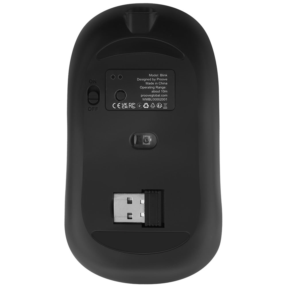 Mouse Wireless Proove Blink, RGB, 800DPI - 1600DPI, BT / Wi-Fi, Nero WMBL00002001