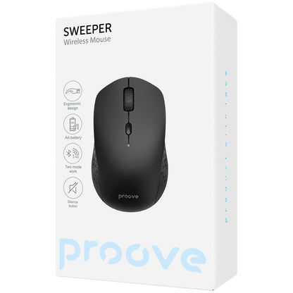 Mouse Wireless Proove Sweeper, 800DPI - 1600DPI, BT / Wi-Fi, Nero WMSW00011001