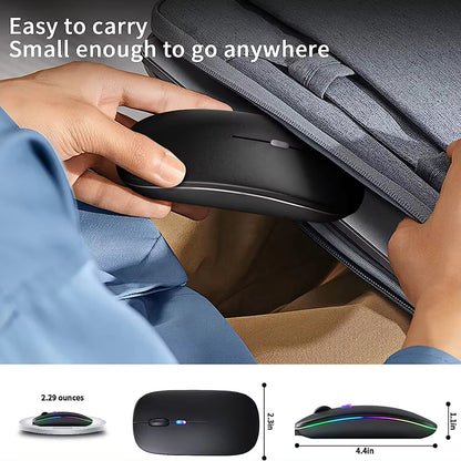 Mouse Wireless Techsuit M1, RGB, 1600DPI, Nero