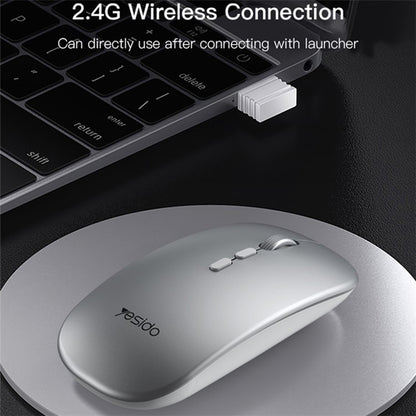 Mouse Wireless Yesido KB15, 800DPI - 1600DPI, Argento