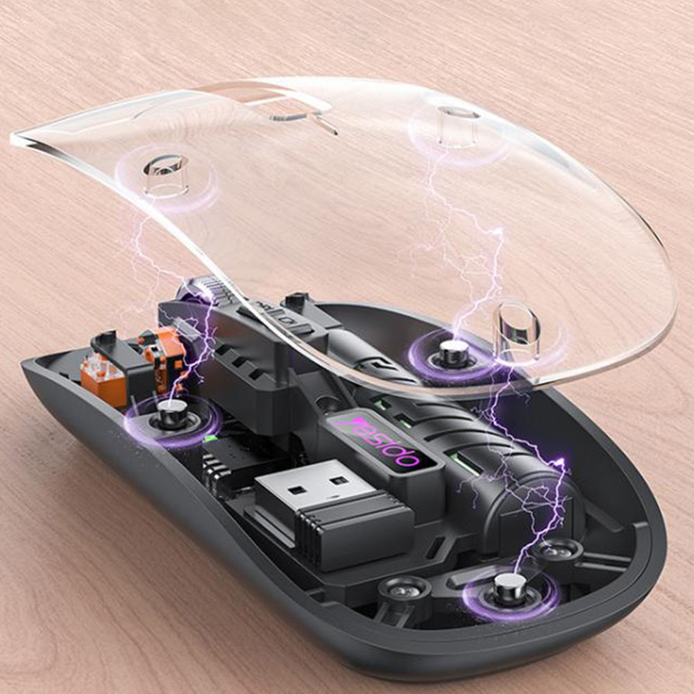 Mouse Wireless Yesido KB29, 800DPI - 1600DPI, BT / Wi-Fi, Bianco