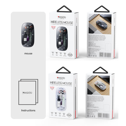 Mouse Wireless Yesido KB29, 800DPI - 1600DPI, BT / Wi-Fi, Bianco
