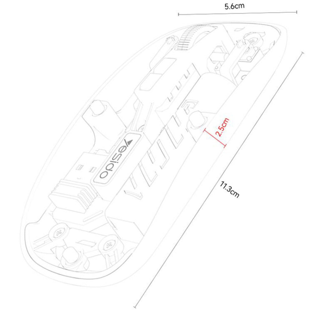 Mouse Wireless Yesido KB29, 800DPI - 1600DPI, BT / Wi-Fi, Bianco