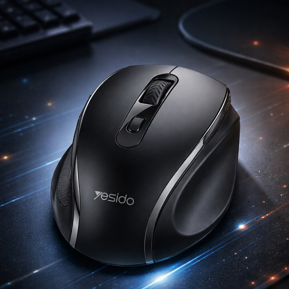 Mouse Wireless Yesido KB45, 800DPI - 1600DPI, Nero