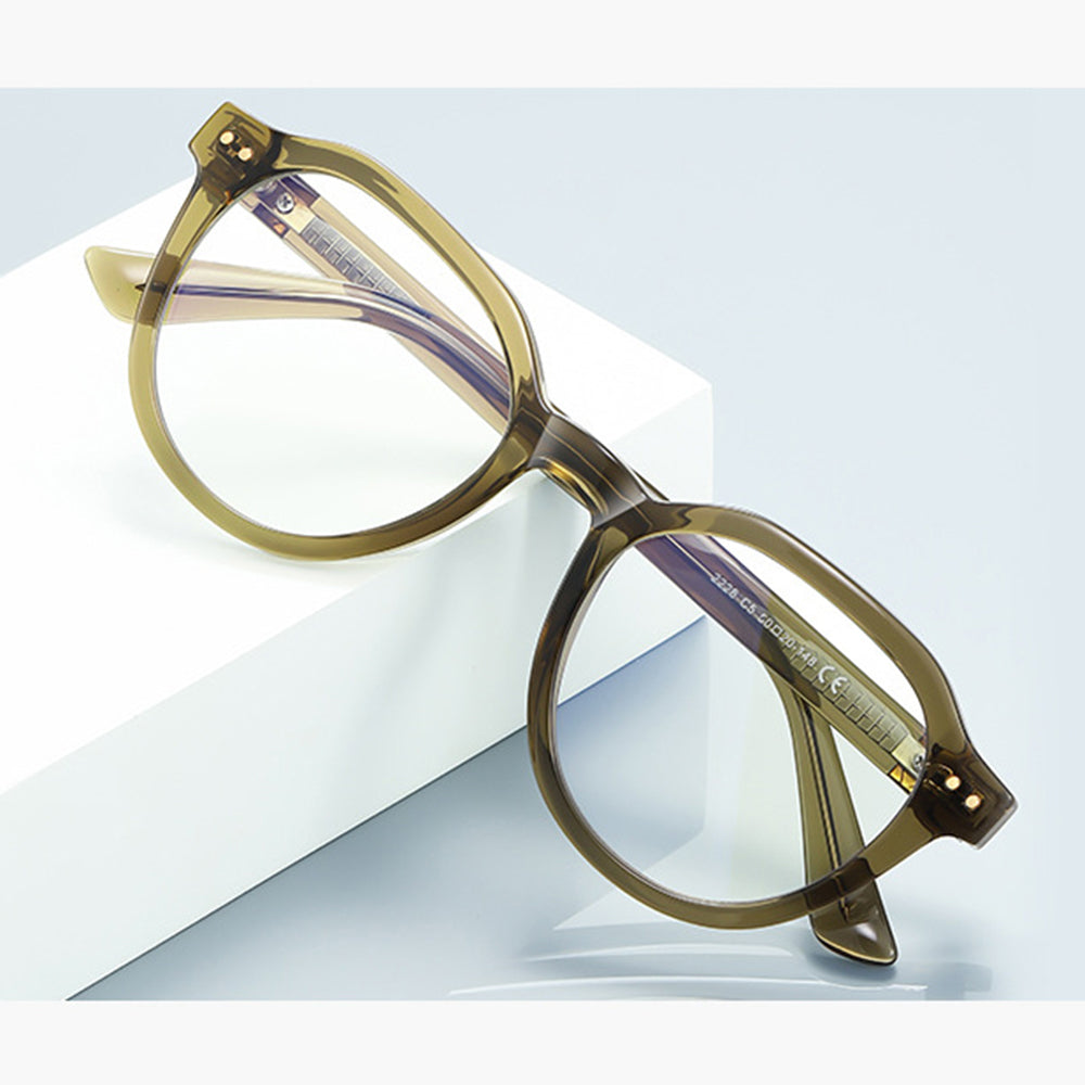 Occhiali Da Computer Uomo Techsuit 2228, Anti-Luce Blu, Marrone Chiaro