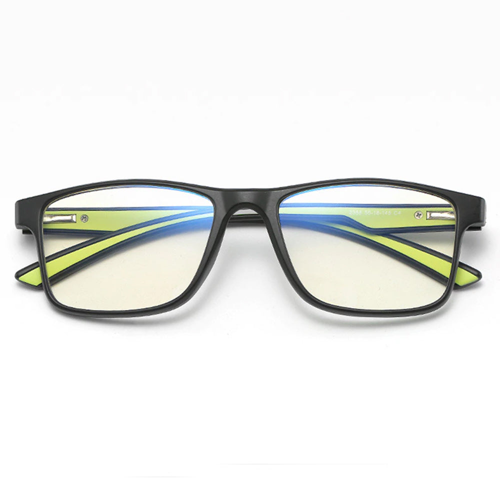 Occhiali da Computer Uomo Techsuit F2388, Anti-Luce Blu, Neri Verdi