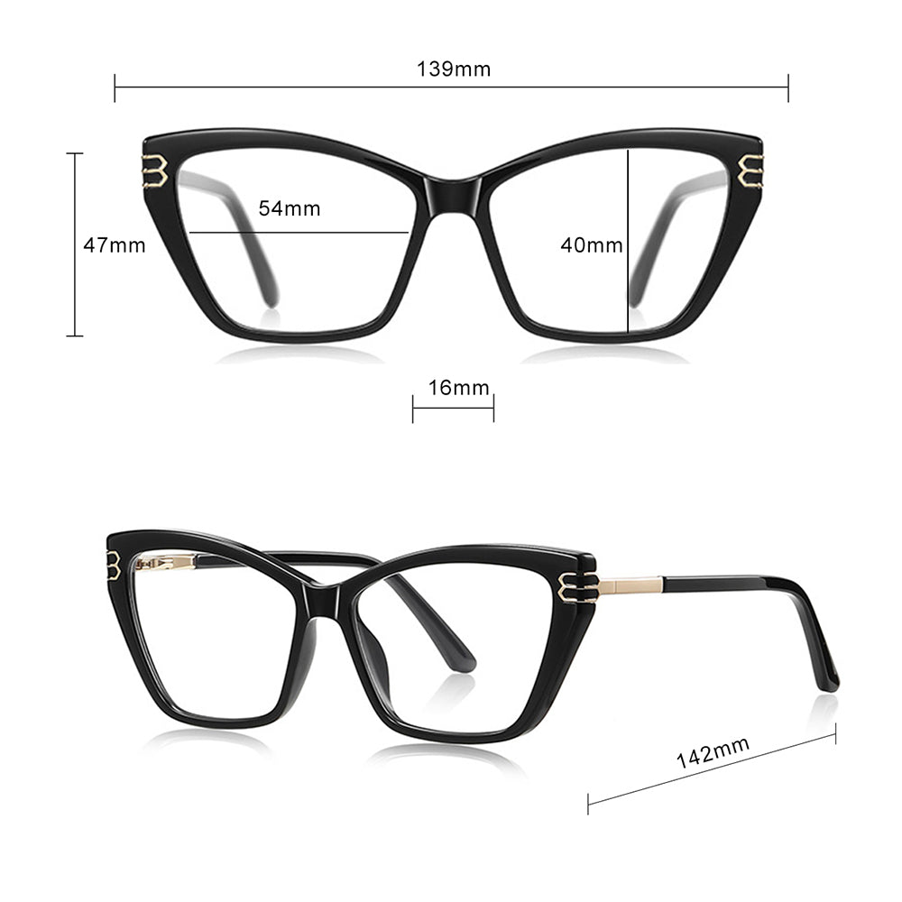 Occhiali Da Computer Donna Techsuit 2262, Anti-Luce Blu, Neri