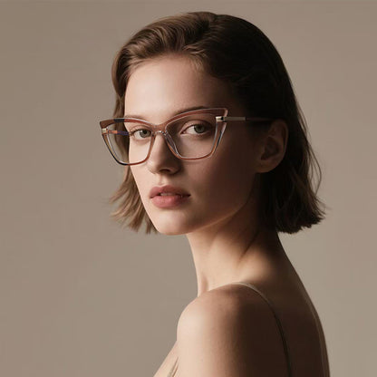 Occhiali Da Computer Donna Techsuit 2271, Anti-Luce Blu, Marrone Chiaro