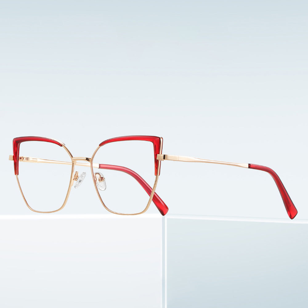 Occhiali Da Computer Donna Techsuit 3156, Anti-Luce Blu, Neri Dorati