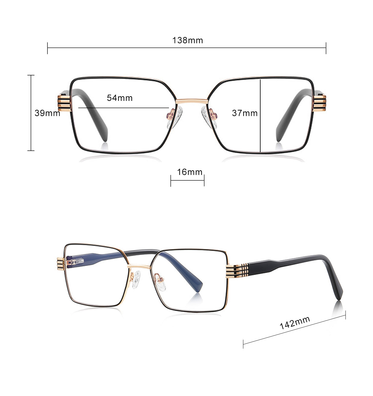 Occhiali Da Computer Donna Techsuit 3160, Anti-Luce Blu, Neri