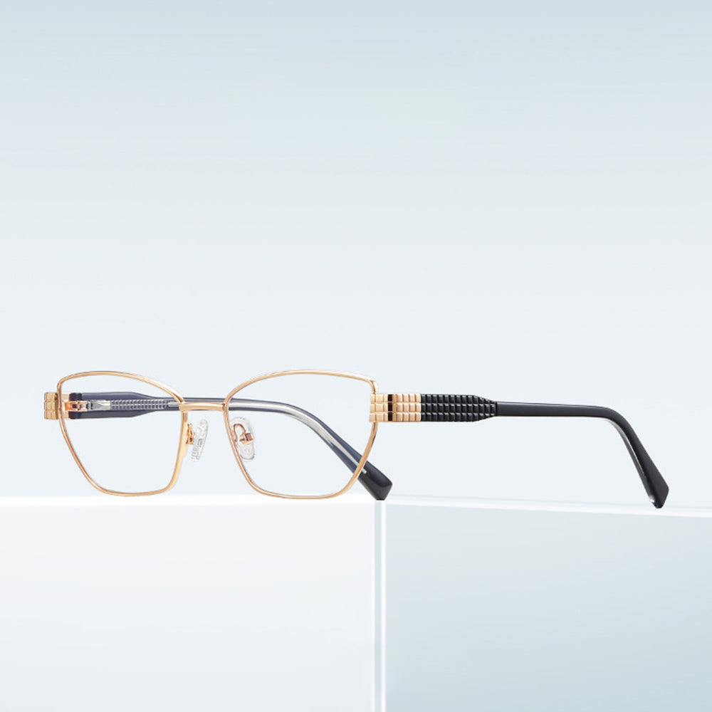 Occhiali Da Computer Donna Techsuit 3162, Anti-Luce Blu, Dorati