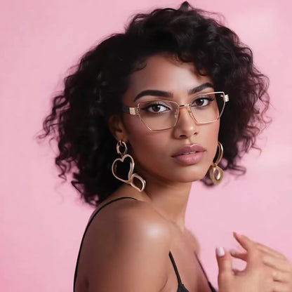 Occhiali Da Computer Donna Techsuit 3162, Anti-Luce Blu, Dorati