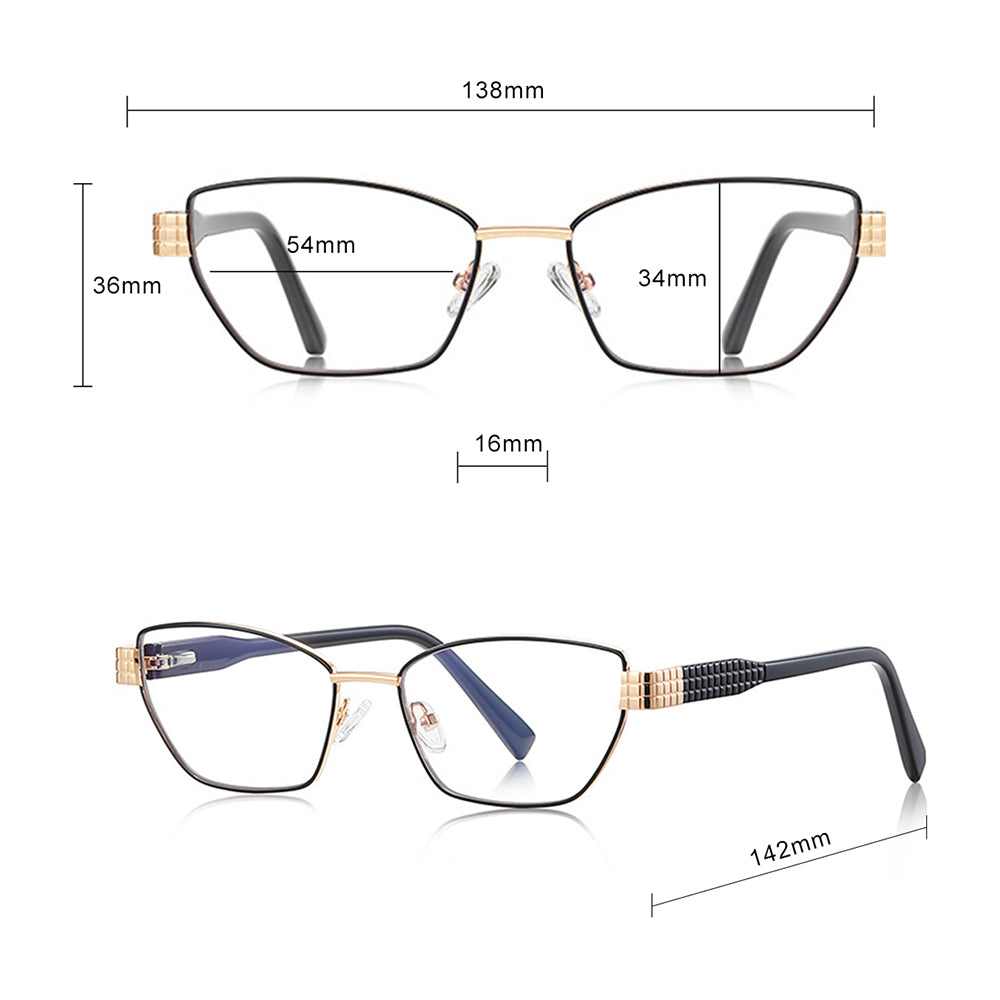 Occhiali Da Computer Donna Techsuit 3162, Anti-Luce Blu, Neri