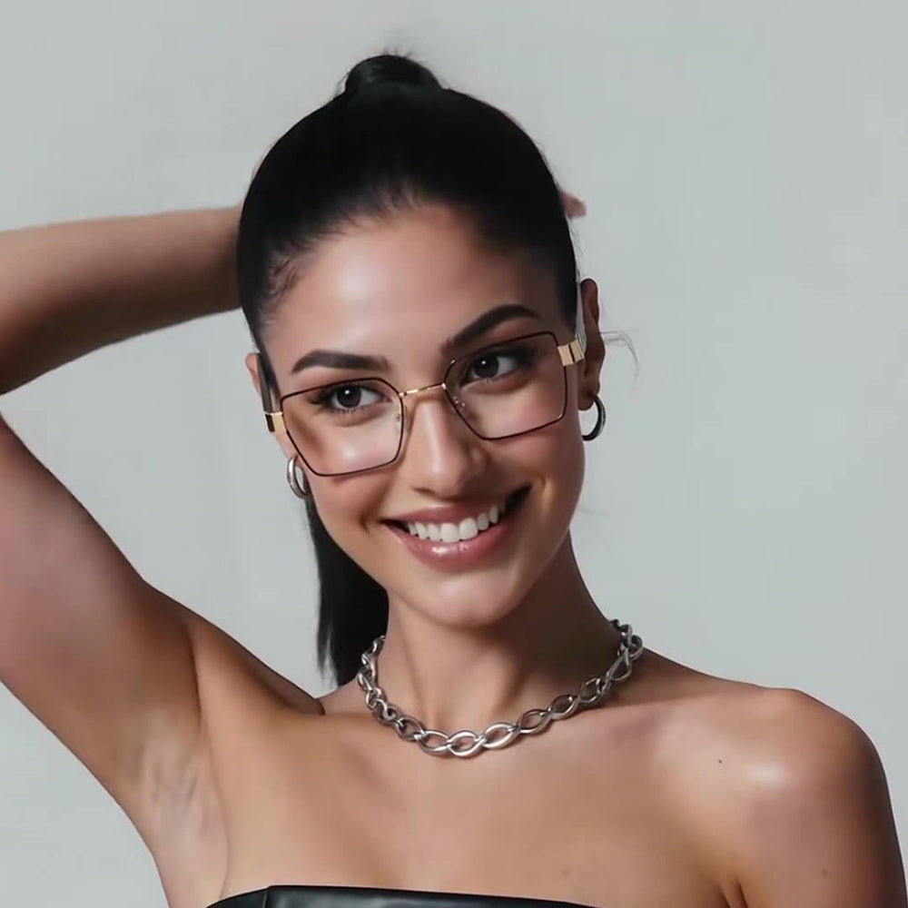 Occhiali Da Computer Donna Techsuit 3169, Anti-Luce Blu, Marrone