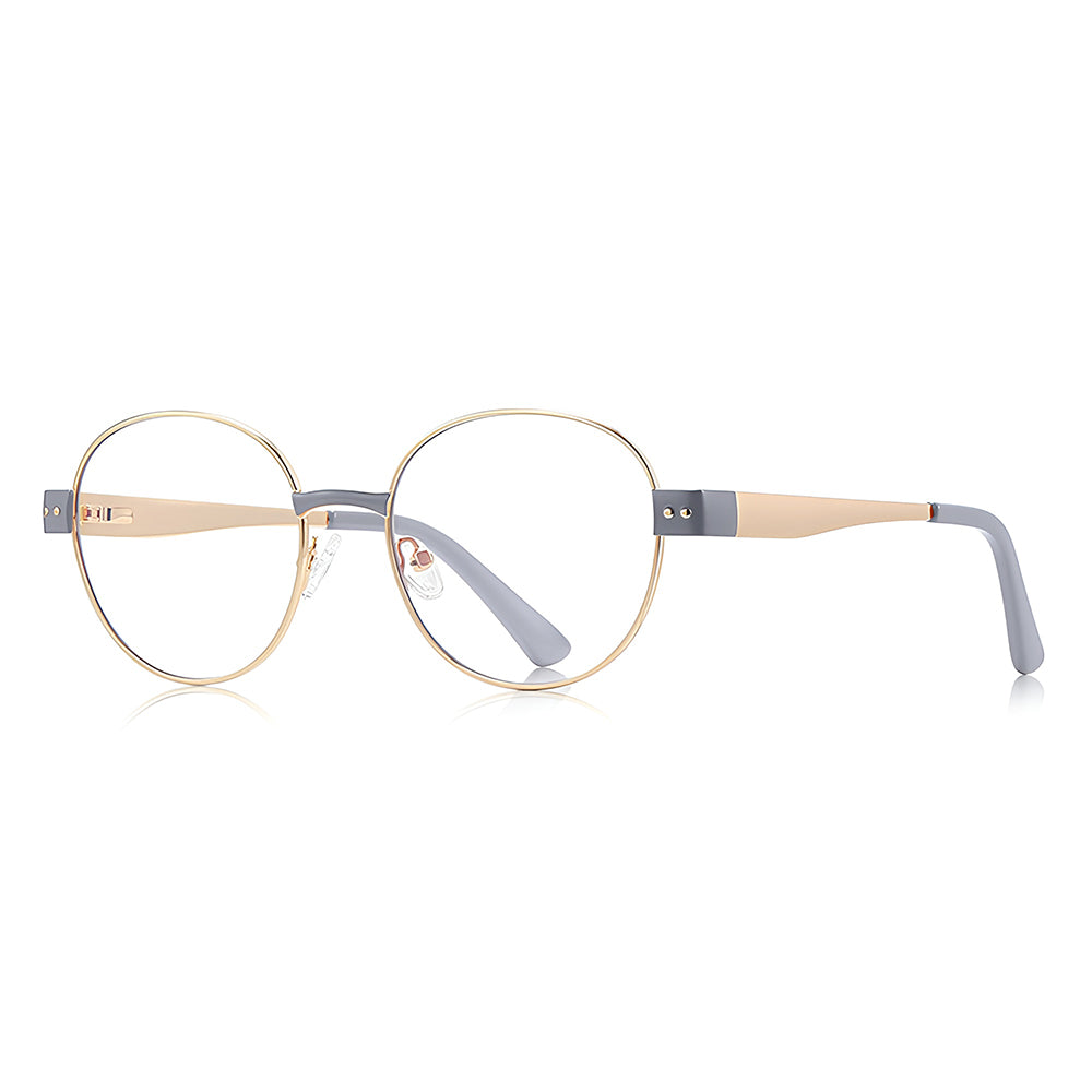 Occhiali da Computer Donna Techsuit 3175, Anti-Luce Blu, Oro Grigio Chiaro