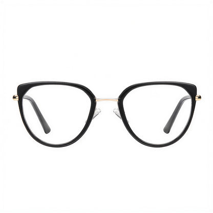 Techsuit 82290 Women's Computer Glasses, Anti-Blue Light, Black Gold