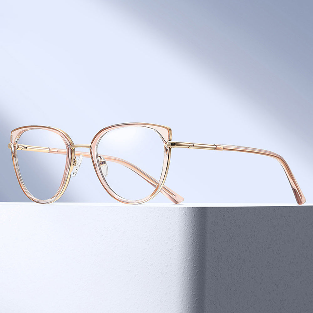 Techsuit 82290 Women's Computer Glasses, Anti-Blue Light, Black Gold