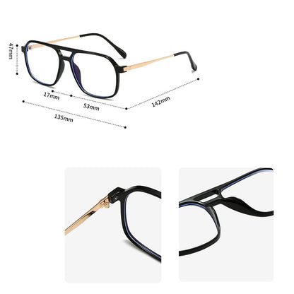 Occhiali da Computer Unisex Techsuit 83092, Anti-Luce Blu, Nero Oro