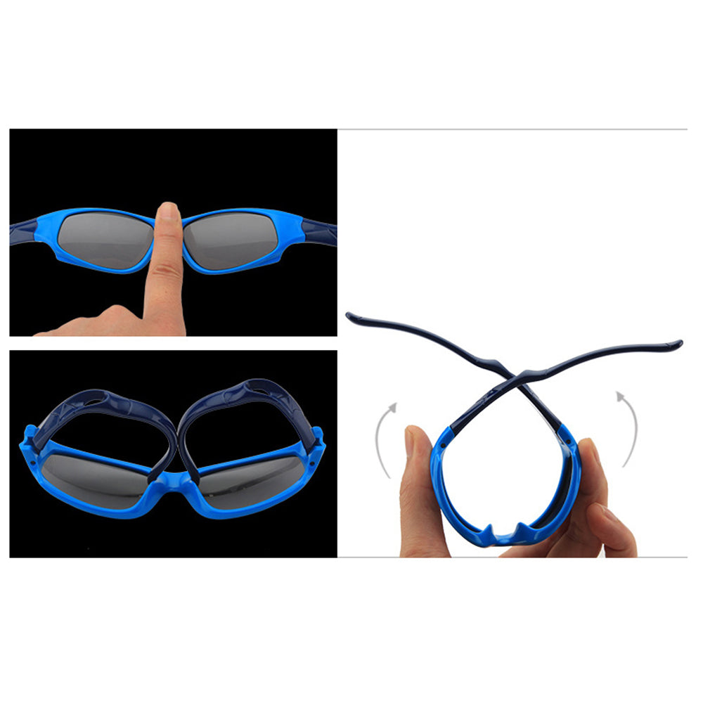 Occhiali da Sole Sportivi per Bambini Techsuit 800-C11, Polarizzati, Neri