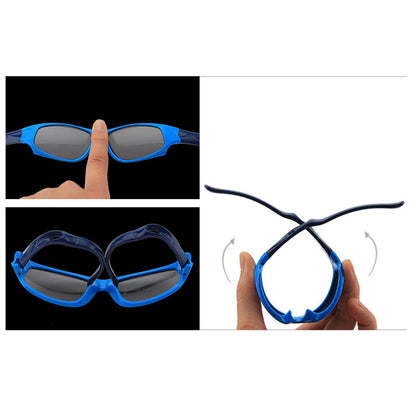 Occhiali da Sole Sportivi per Bambini Techsuit 800-C11, Polarizzati, Neri