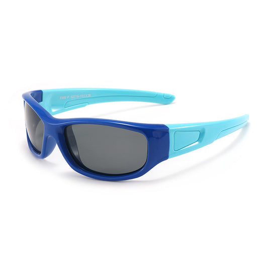 Occhiali da Sole Sportivi per Bambini Techsuit 800-C28, Polarizzati, Blu Azzurro