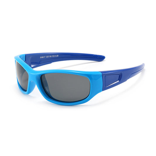 Occhiali da Sole Sportivi per Bambini Techsuit 800-C29, Polarizzati, Blu Celeste