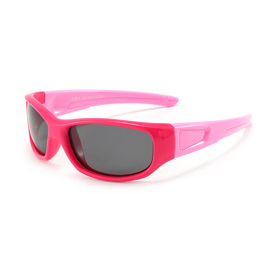 Occhiali da Sole Sportivi per Bambini Techsuit 800-C30, Polarizzati, Rossi Rosa