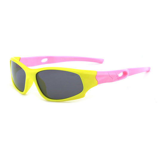 Occhiali da Sole Sportivi per Bambini Techsuit 816-C2, Polarizzati, Giallo Rosa
